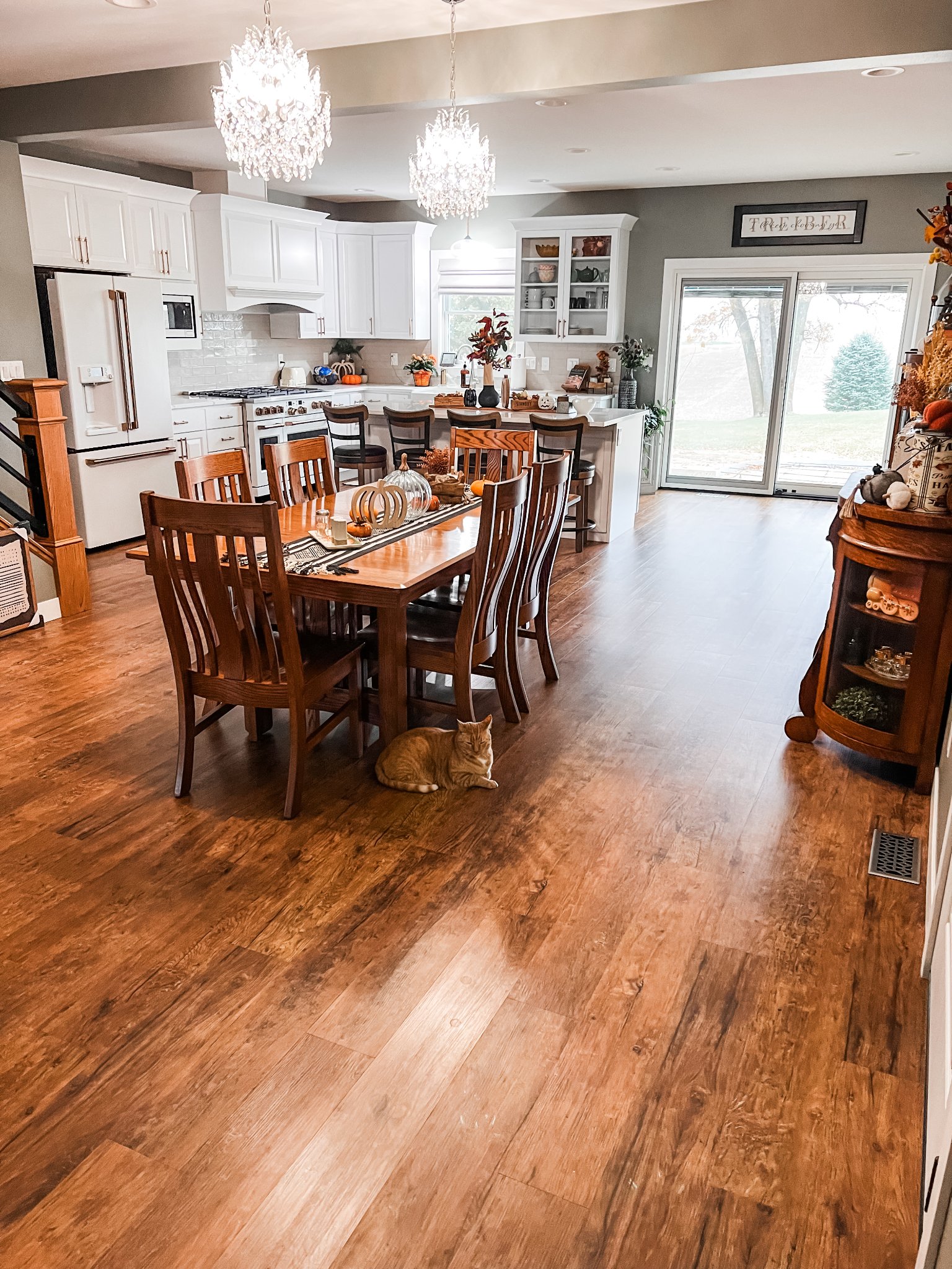 Tile flooring in a residential space